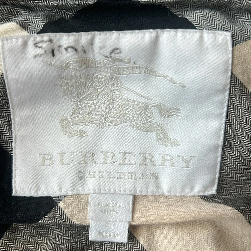 Burberry Children Stylish  Hooded Jacket Sz 4 - Picture 10 of 12